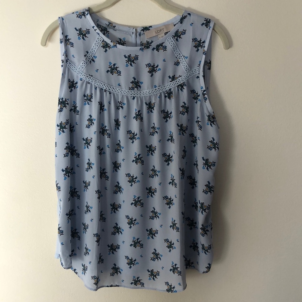 LOFT Mixed Media Blouse